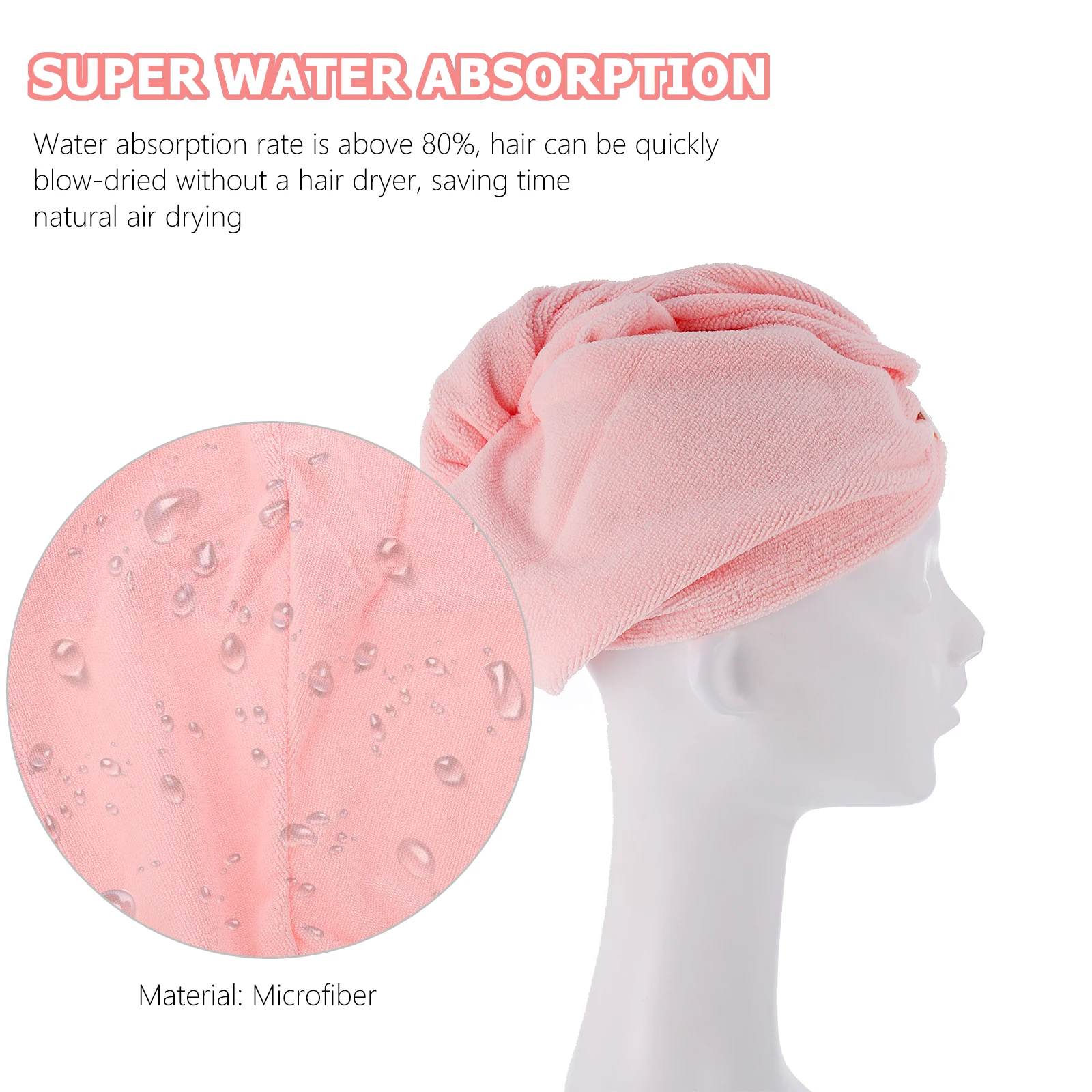 

Quick Dry Turban For Women Hair Towel Bath Cap Microfiber Drying Head Towel Thicken Bathing Turban Dry Hair Hat Wrap