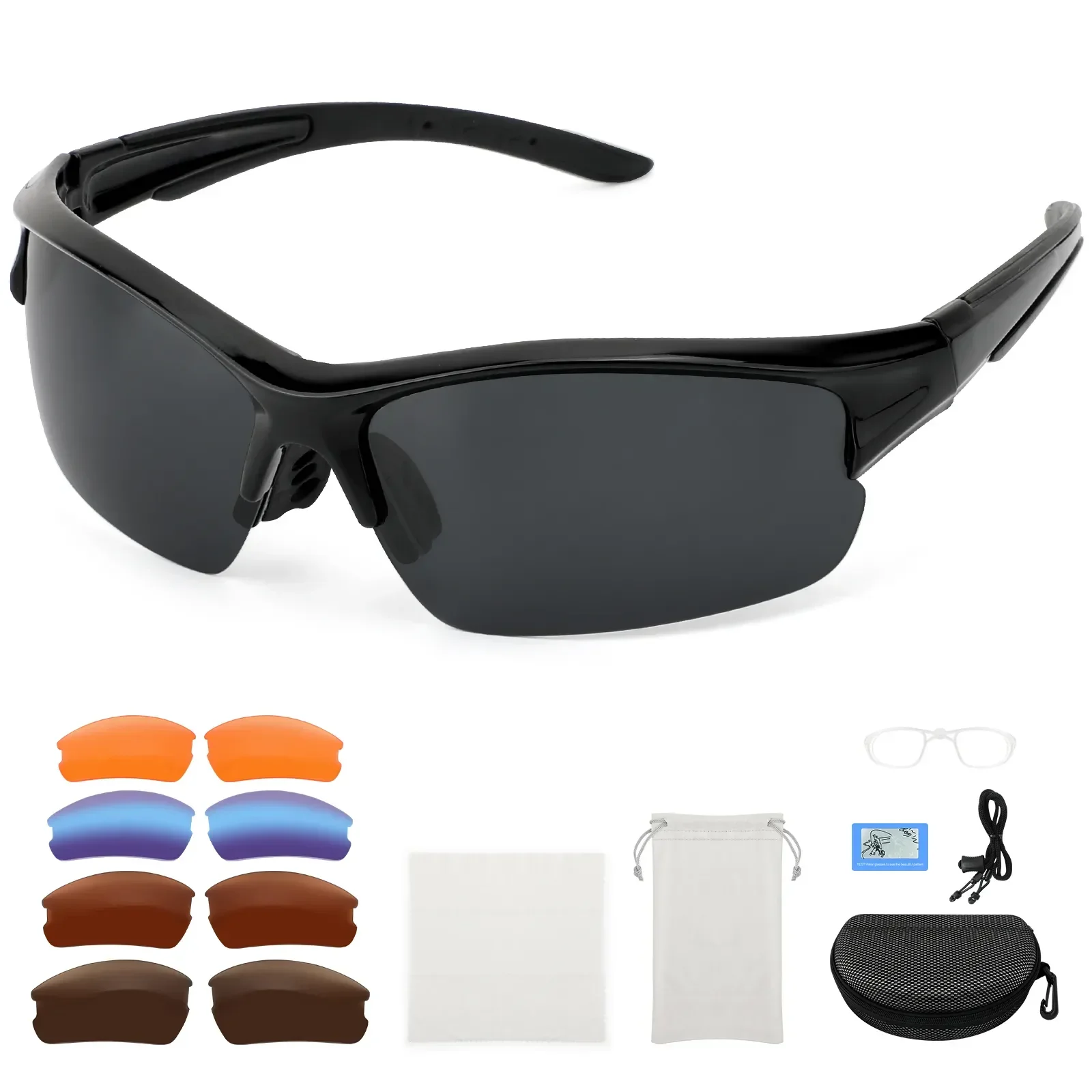 

SANLIKE Interchangeable Lens Polarised Eyewear Special HD Sunglasses Night Vision Cycling Eyewear Polarised Fishing Eyewear