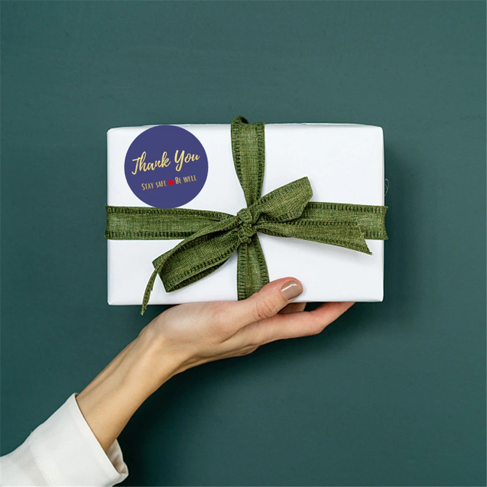 500 Pcs Thank You Stickers 1.5 Inch Color with Heart Cute Round Stickers Envelope Seal Scrapbook Label Stationery Label Stickers