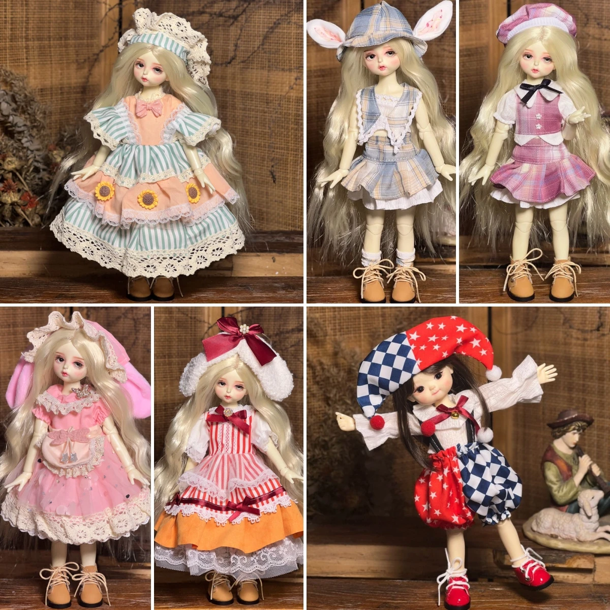 1/6 BJD Doll Clothes Joker Clothes Set JK Academy Style Princess Skirt 30cm Doll Changing Clothes