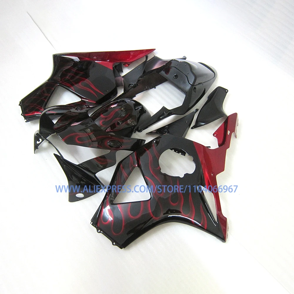 For HONDA CBR 954RR 2002 2003 Red Flame Full Fairing Set CBR900RR 02 03 Motorcycle Fairings Bodywork Kit
