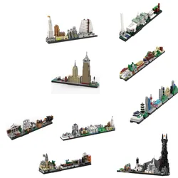 Gobricks MOC Building Block Game of Thronesed Westeros Skyline Bricks City Washington DC Skyline Back to The Future Toy Kid Gift