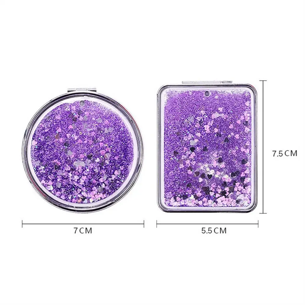 Cosmetica Gereedschap Drijfzand Make-upspiegel Vergrootglas Glanzende Bling Opvouwbare spiegel Staande ijdelheid Compacte zakspiegel Meisjes Dames