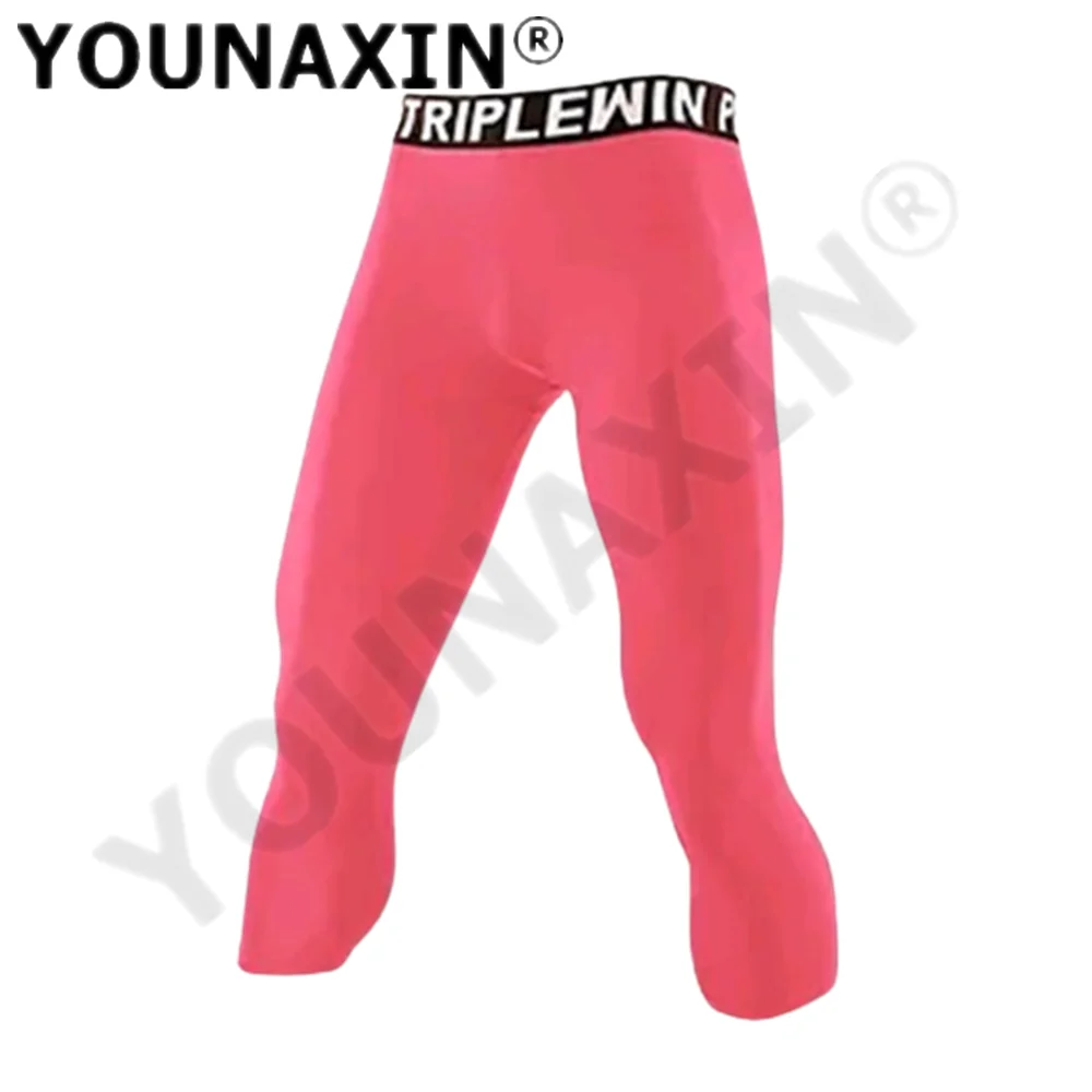 Heren Basislaag Sport 3/4 Cropped Broek Gym Basketbal Voetbal Leggings Fitness Jogger Hardlooptraining Sneldrogend