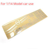 1PCS Silver Sticker Suit Model Car Decorate for 1/14 Tamiya RC Truck Car VOLVO FMX Diy Parts Toys