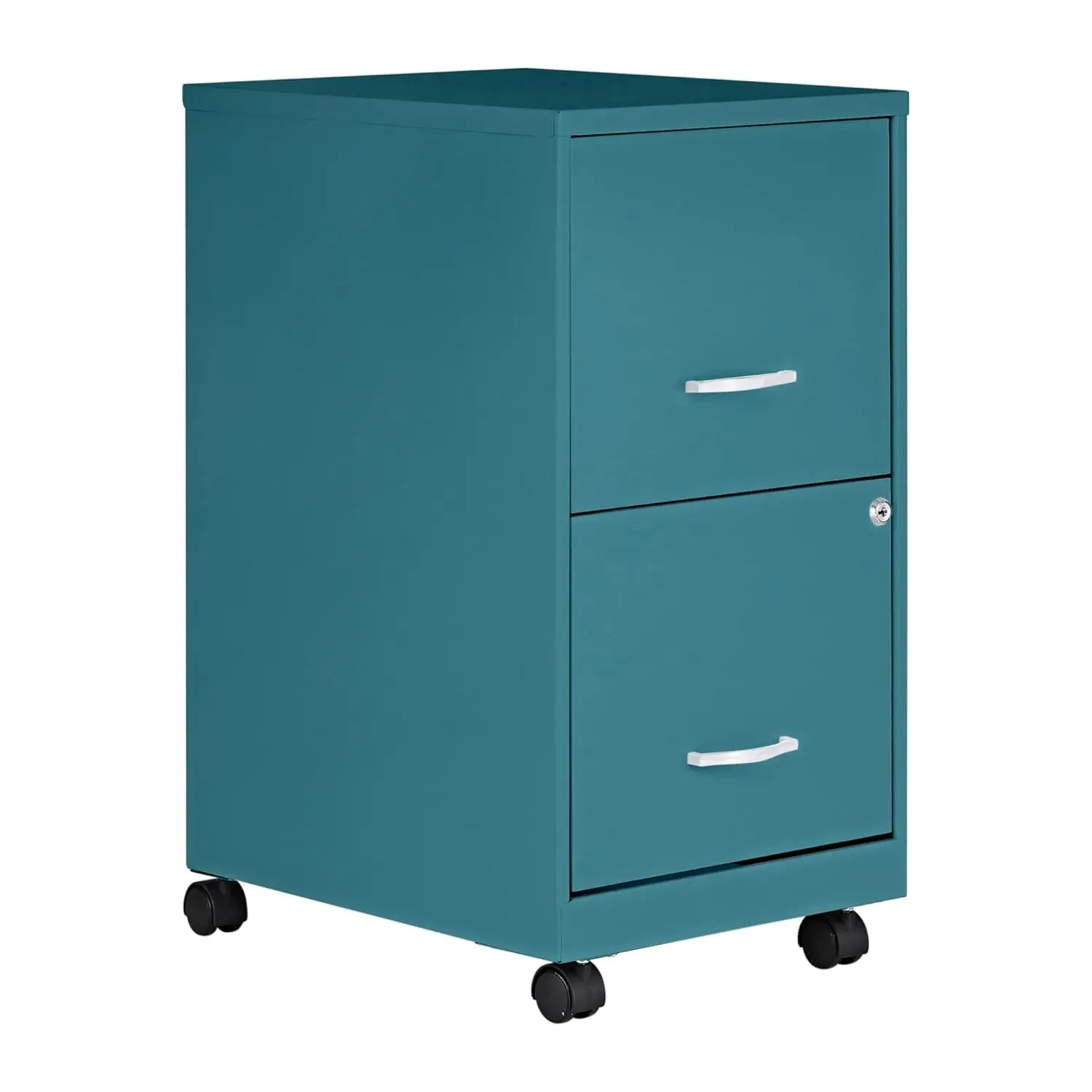 

File/File Mobile Cabinet, Teal, Customized