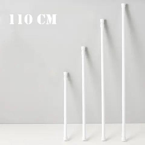 30-110CM 다목적 스프링 장착 확장형 텔레스코픽 커튼 폴 텐션 레일 네트 Voile 폴 네트로드 커튼 텔레스코픽