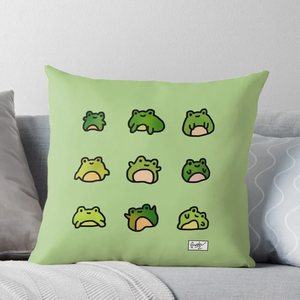 

Frogs Doodle Throw Pillow Decorative Cushion Christmas Pillowcase luxury throw pillow covers Pillow Cases