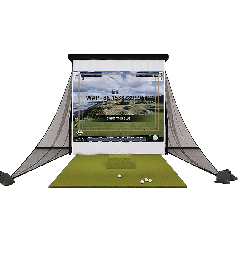 

Golf Practice Net with Projection/impact Screen Golf Enclosure for Skytrak Simulator