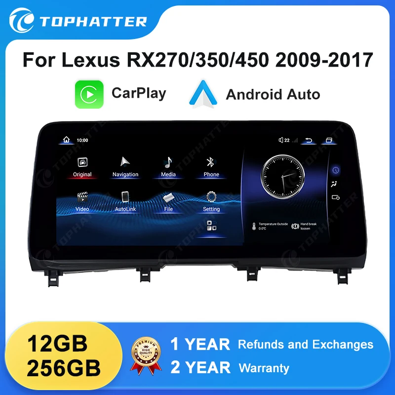 

12.3 Inch Android15 Car Radio for Lexus RX RX270 RX350 RX450 2009-2017 Qualcomm668 GPS Navi Multimedia Video Player Touch Screen