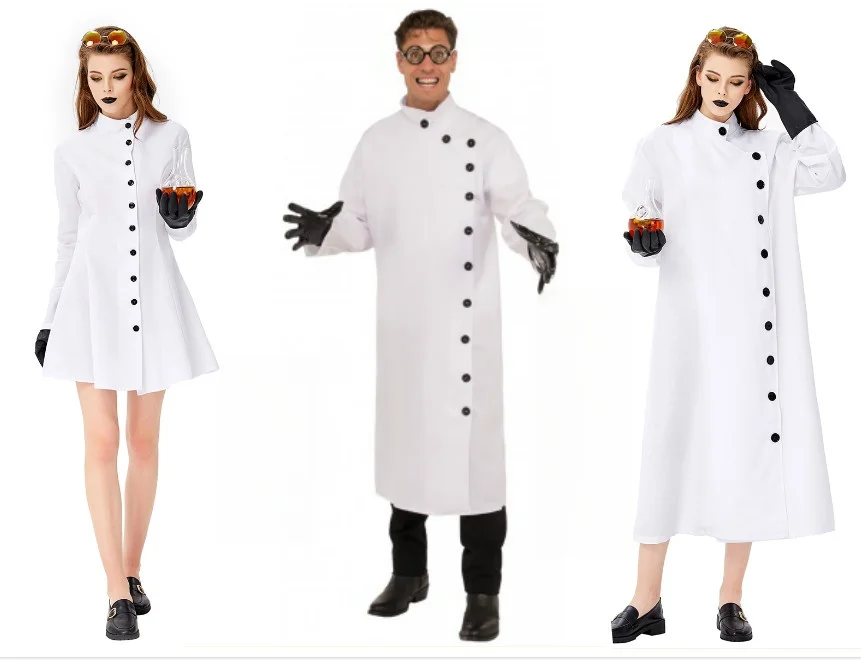 

Костюм на Хэллоуин: Доктор, медсестра, повар, лабораторный халат, научный исследователь, монстр. Костюм больших размеров для женщин и мужчин.