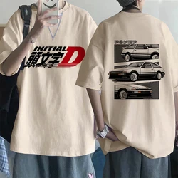 Japanese Anime Initial D EU Size T-Shirt Redsuns Cartoon Gothic Tops AE86 Funny Harajuku Manga Tshirt Men Graphic Tee Shirt Male