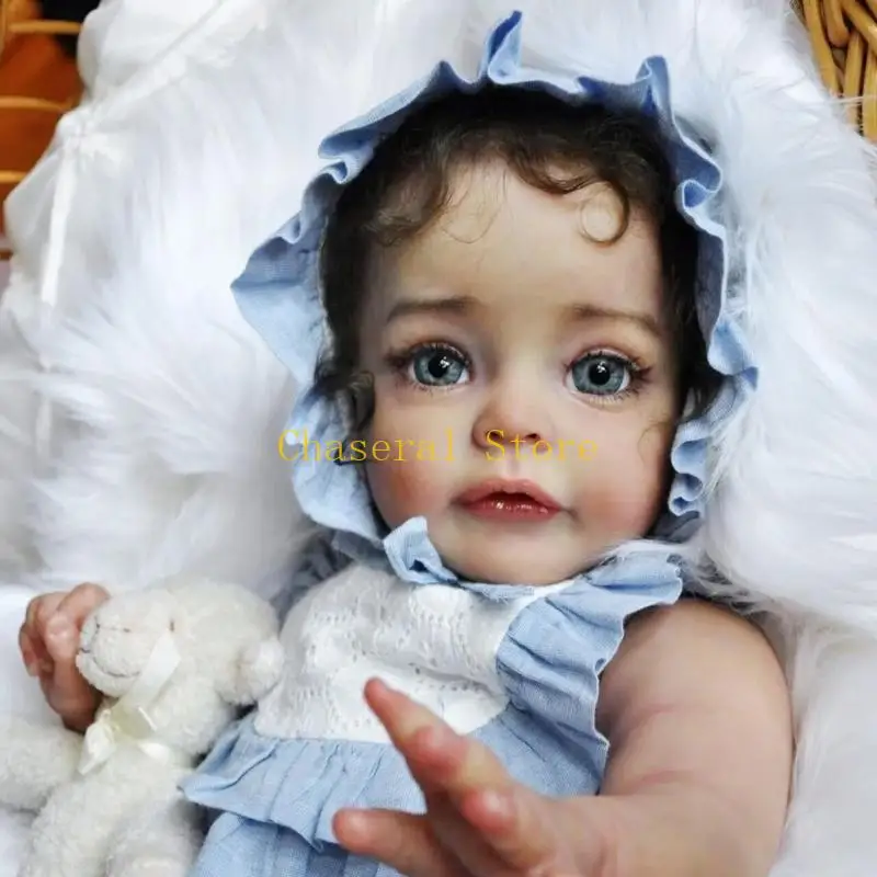 E7CE 60cm Reborns Finished Doll Painted Moving Arm & Leg Realistic Painted Art Doll