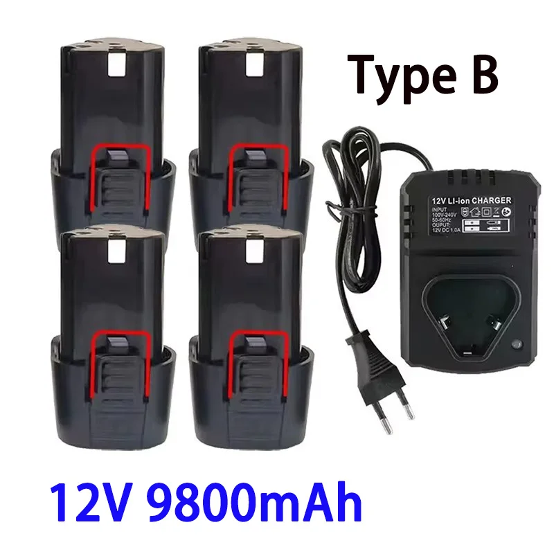 12V 9800mAh High Capacity Rechargeable Lithium Battery for Angle Grinder Electric Drill Screwdriver Spare Battery Power Tools️