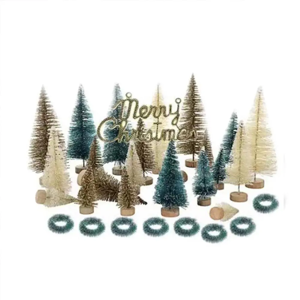 Small Simulation Christmas Tree DIY Ornament Set Christmas Desktop Christmas Tree Small Ornament Decoration