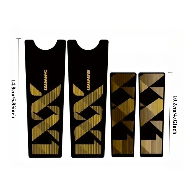4Pcs SRAM XX1 Colorful Waterproof Vinyl Stickers Decals Universal Decor for Bike Crankset Laptop Skateboard Water Bottle