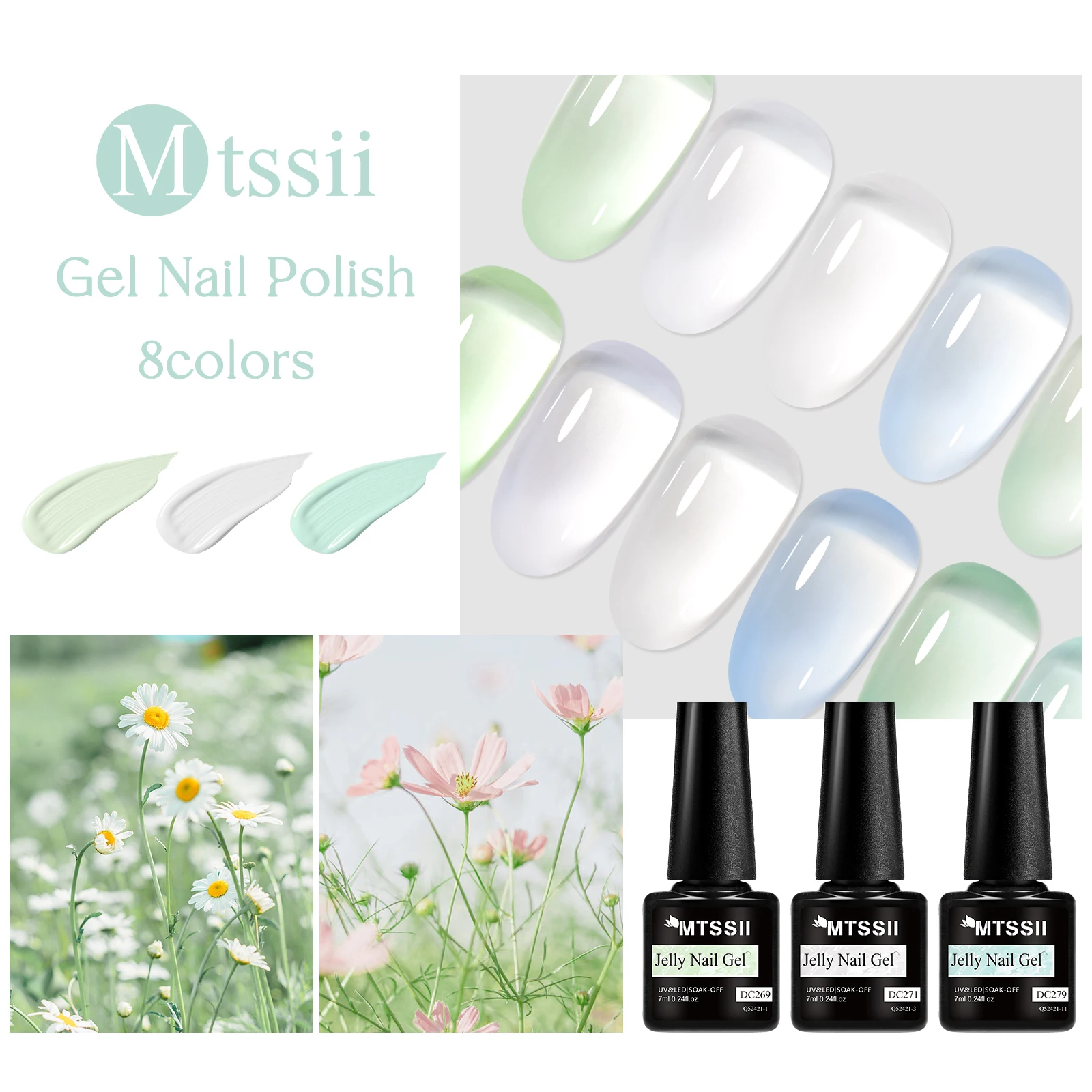 8 pçs vidro azul arte do prego geléia nude gel conjunto unha polonês verão cor manicure semi permanente embeber fora uv verniz kit