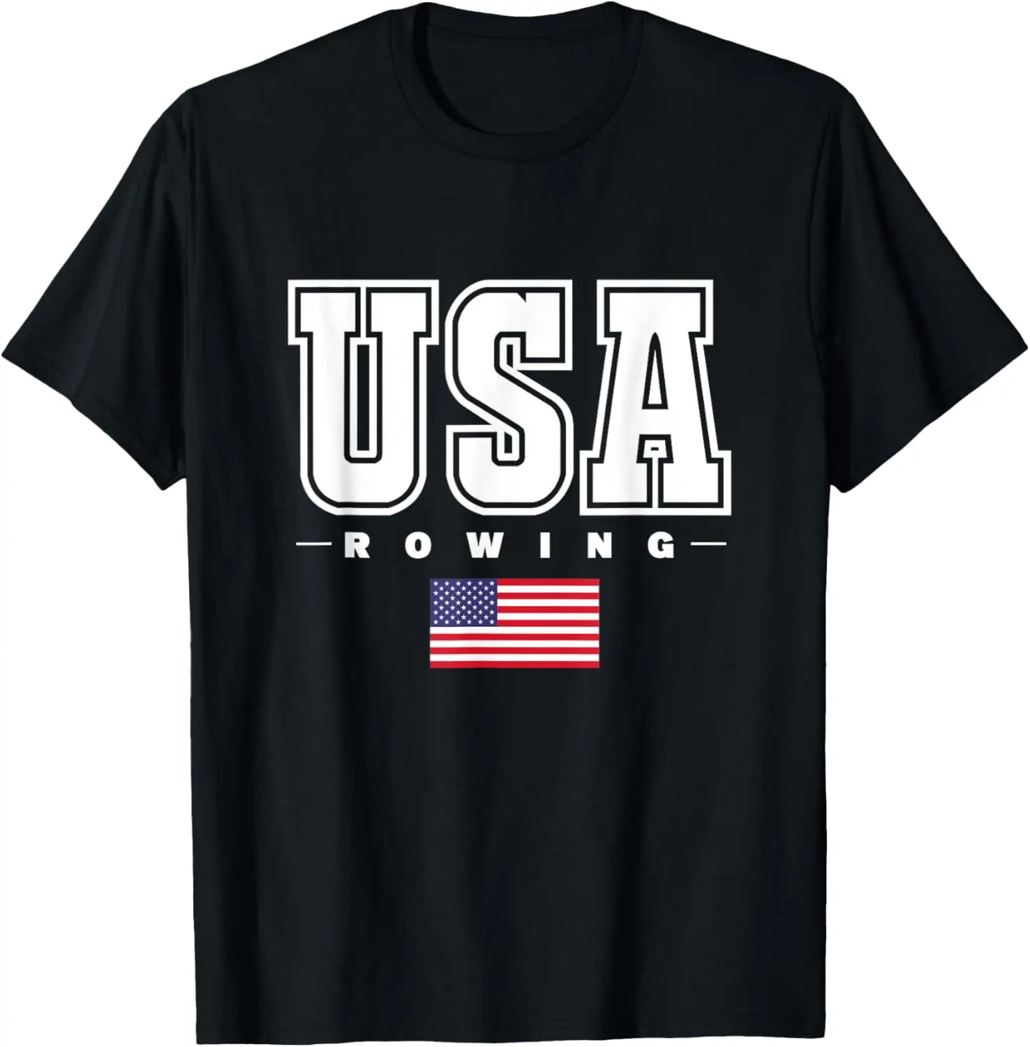 

USA Rowing American Flag Rower Crew Team Patriotic T-Shirt