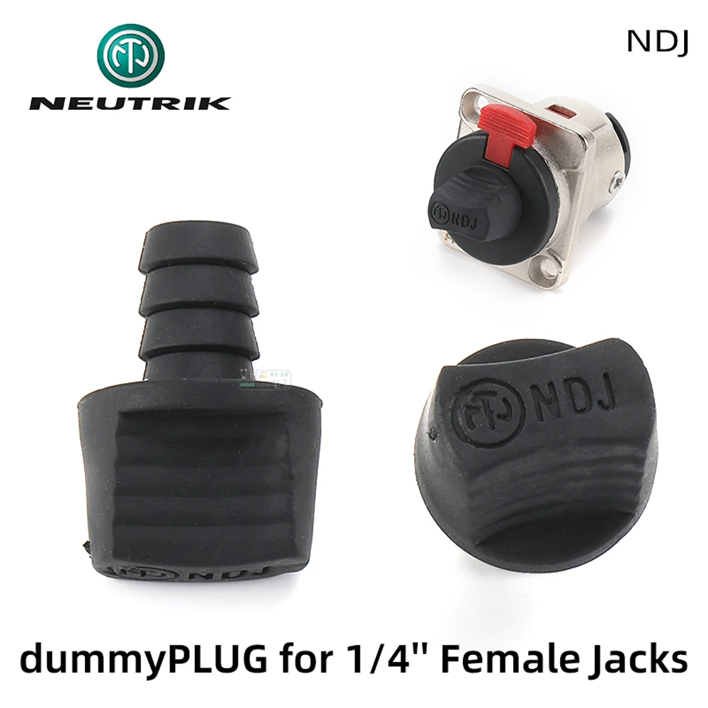 Original NEUTRIK dummyPLUG NDJ for Neutrik 1/4'' Jacks 6.35mm Female Connector Socket Soft Rubber Dust Water Proof Cover