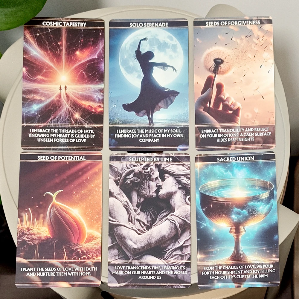 12*7cm pour les messages de guidage et de manifestation provenant de l'univers Oracle 36 cartes d'affirmation spirituelle