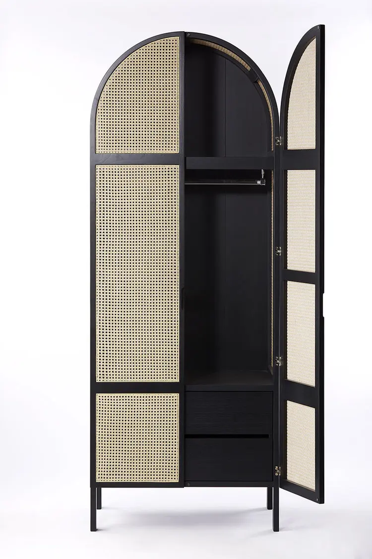 Bois de frêne moderne, armoires en rotin, armoires, meubles de chambre