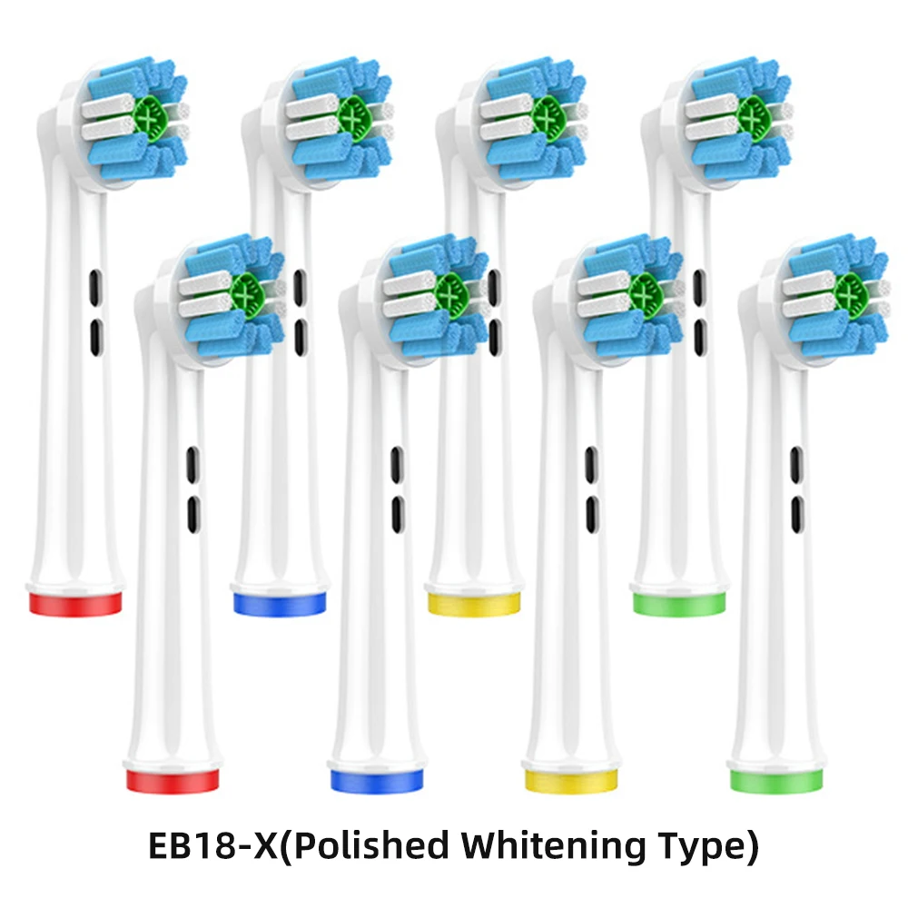 전동 칫솔 교체 헤드, 광택 미백 칫솔 헤드, 구강 B 칫솔 노즐 EB18-X, 8 개, 12 개, 16 개, 20 개