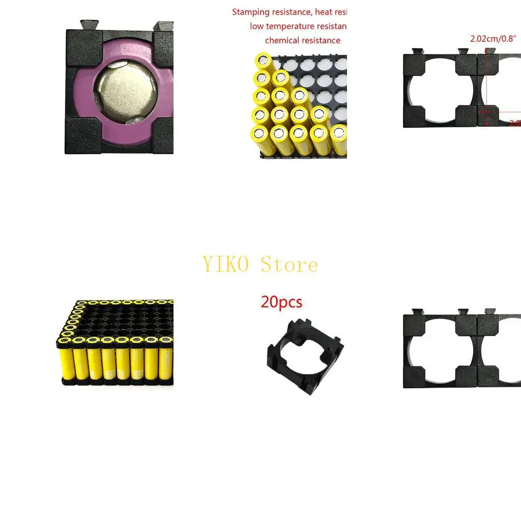 K32C 20 Pc 18650 Battery Cell Holder Safety Spacer Radiating Bracket Storage Rack