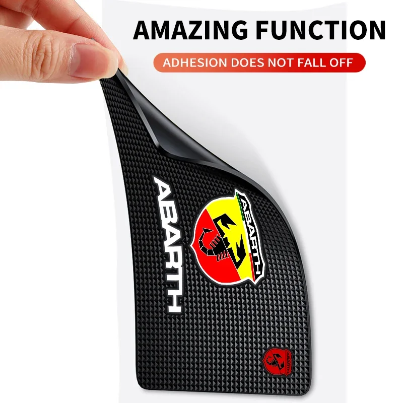Car PVC Anti Slip Mat Phone Holder Automobiles Interior Dashboard Non-Slip For Abbas Abarth Punto 124/125/500 Stilo Ducato Car