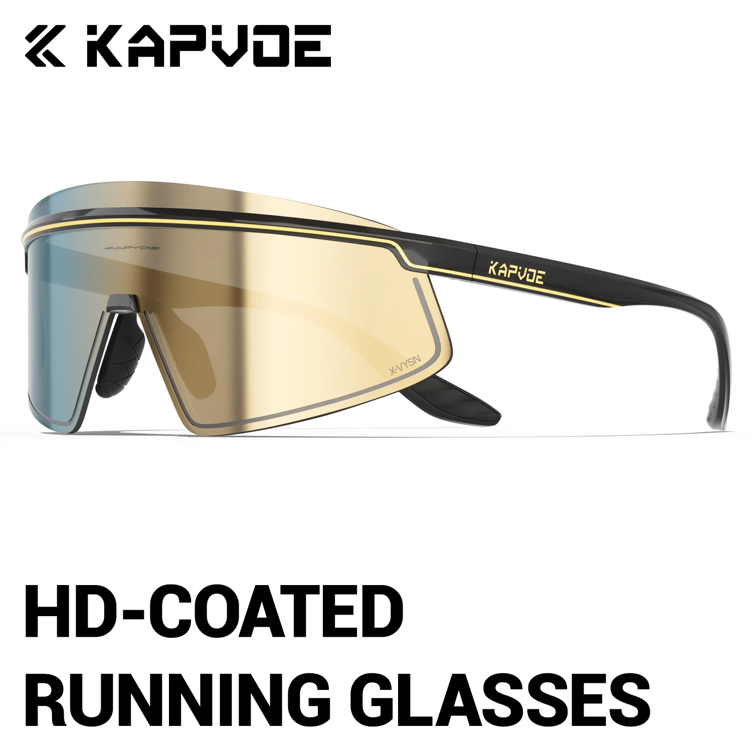 KAPVOE Neue Laufbrillen Fahrrad-Sonnenbrillen MTB Bike Rennausrüstung Herren Outdoor-Sportbrillen UV400 Camping-Brillen