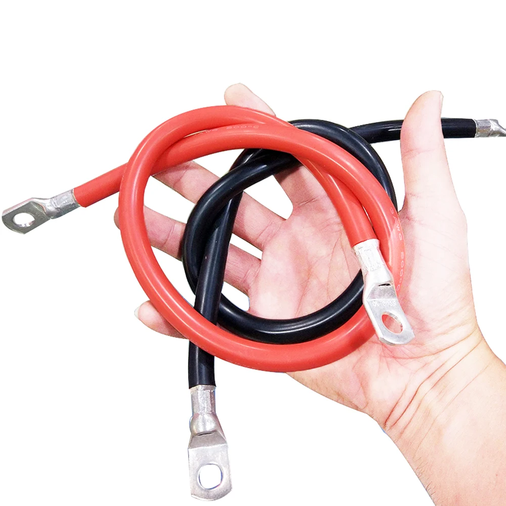 0AWG 1AWG 2AWG 4AWG 6 7AWG Special Soft Silicone Sheath Wire 12/16/25/35/50/70 square Battery Power Cord Terminal silicone Line
