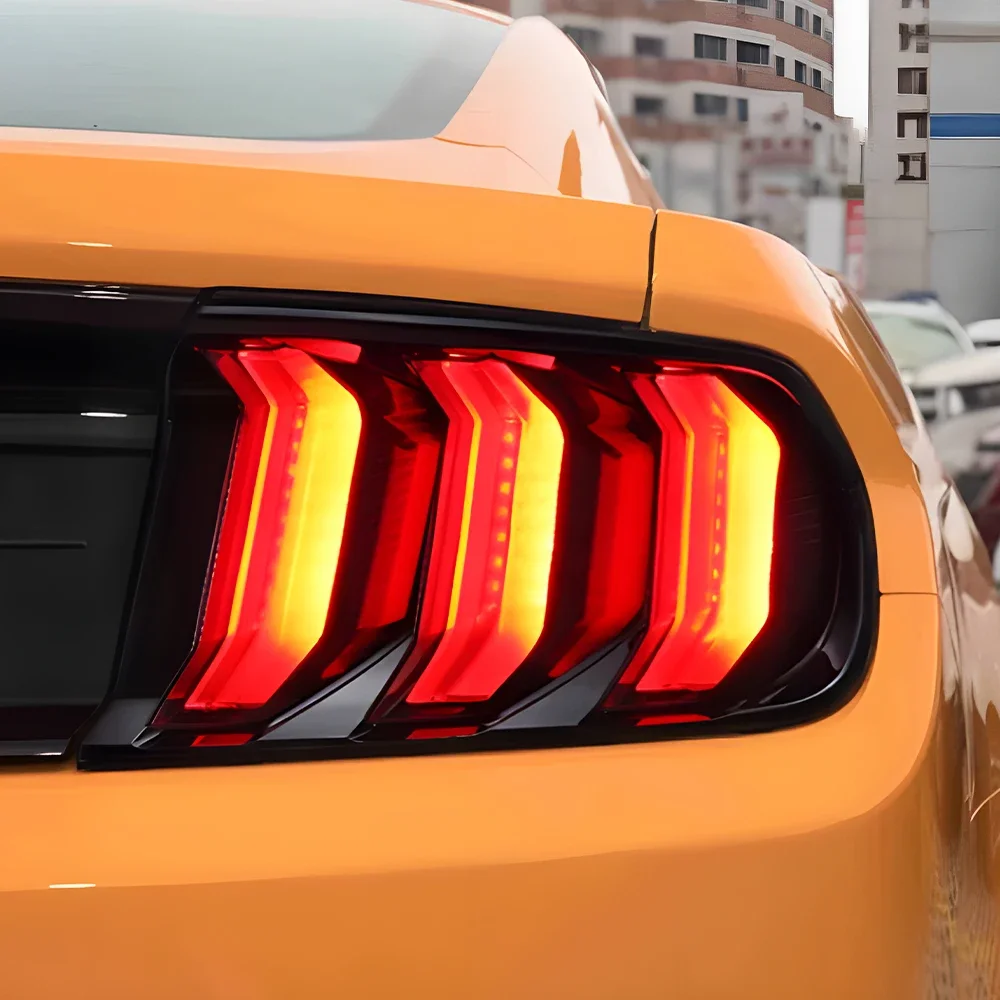 For Ford Mustang 2015-2023 LED Auto Rear Lamps Assembly Dynamic Flashing Signal Light Car Tail Lights Upgrade Accessories