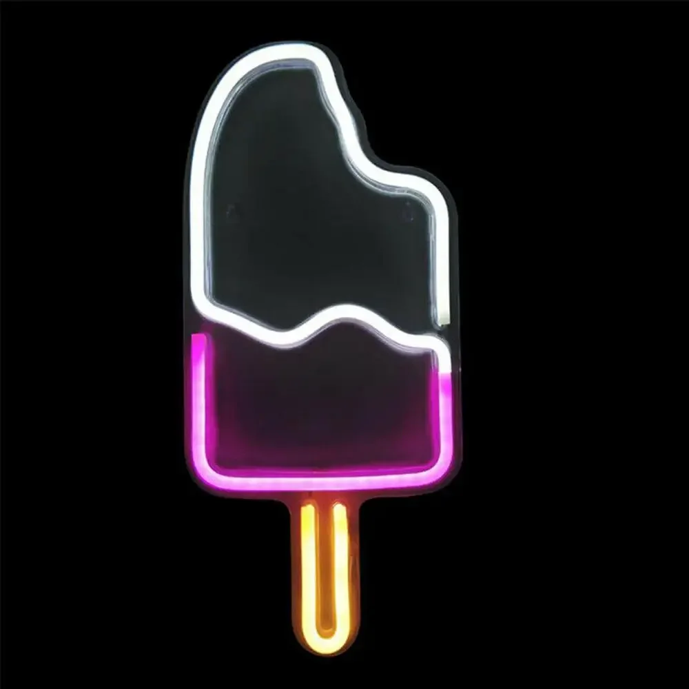 Ice Cream LED Neon Sign Light Lâmpadas de Neon para o bebê Bar Quarto Home Party Wall Decoration Neon Lamp Christmas Gift