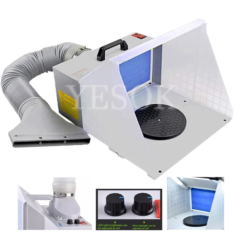 

Airbrush Spray Booth for Hobby Modeling Airbrush Paint Booth Box Exhaust Fan Filter Airbrushing ( DIY Art Craft Hobby)