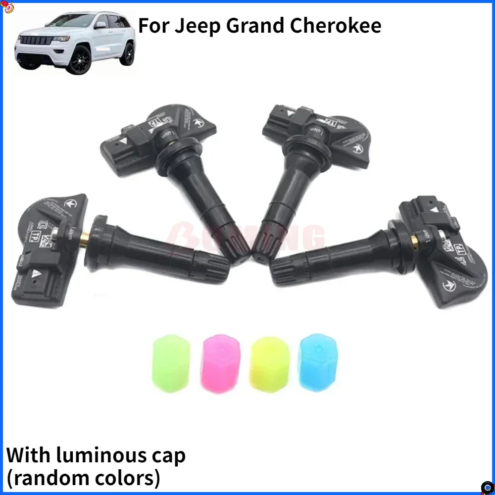 

Автомобильная светящаяся крышка клапана шины TPMS, датчик давления в шинах 433 МГц 68591921AB для Dodge Ram 3500 Jeep Grand Cherokee 2023-2025