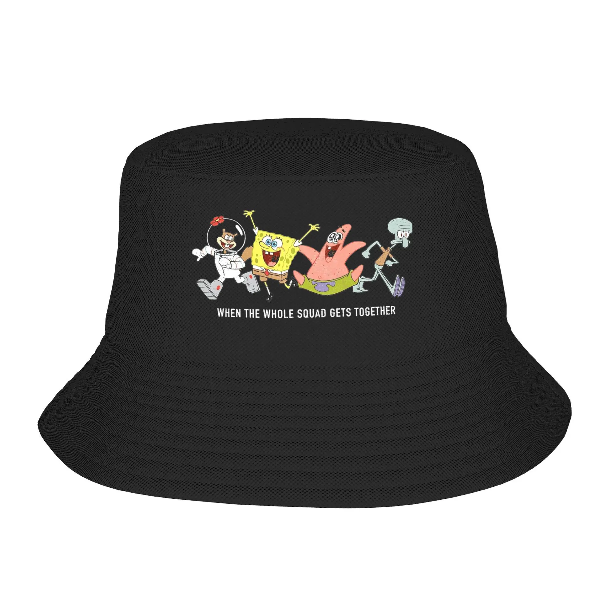 Spongebobs Bucket Hat on the run Hawaii Fisherman Caps Personality Fishing Sunscreen Hats For Couple Casual Design Cap