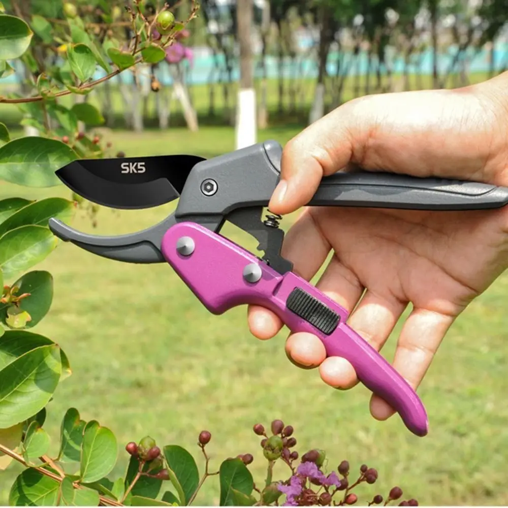 

SK5 Steel Gardening Pruning Shear Safety Lock Design Labor-saving Spring Device Branch Trimmer Anti-slip Handle Durable