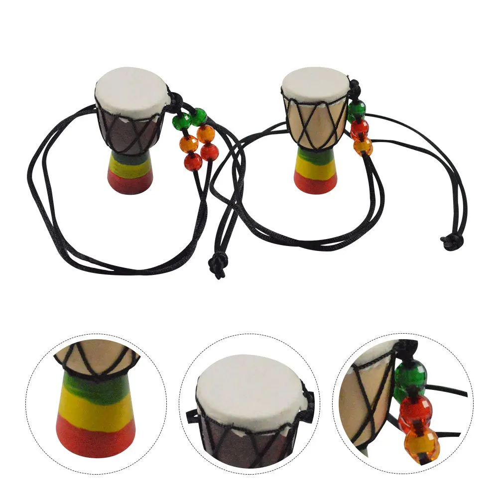 

6 Pcs Djembe Charm Necklace African Drums Necklaces Accessories for Women Jewelry