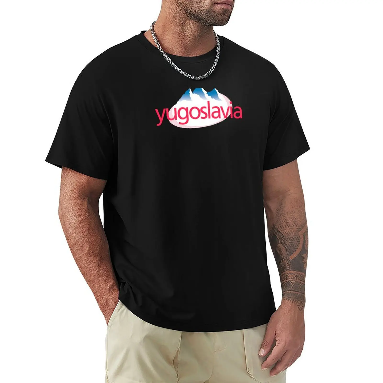 Yugoslavia Balkan Brand Parody T-Shirt Basic Tee Shirt for Everyday Outfit