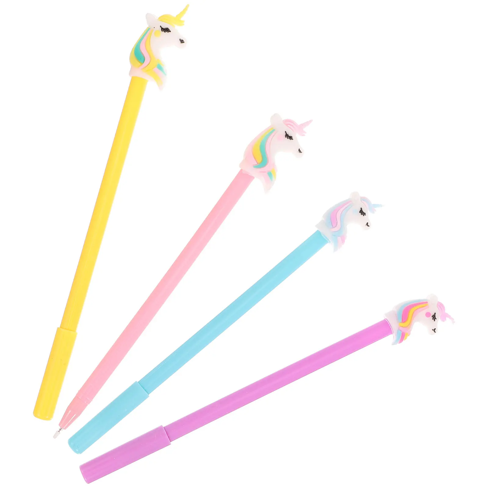 

4pcs Gel Pen Lovely Cartoon Animal Colored Pens Office Plastic Assorted Ink Smooth Writing Stationary