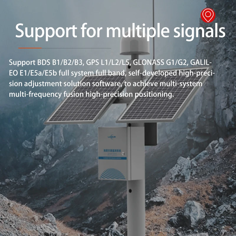 XYZ-GNSS integrated monitoring station mine reservoir dam landslide disaster system millimeter precision warning