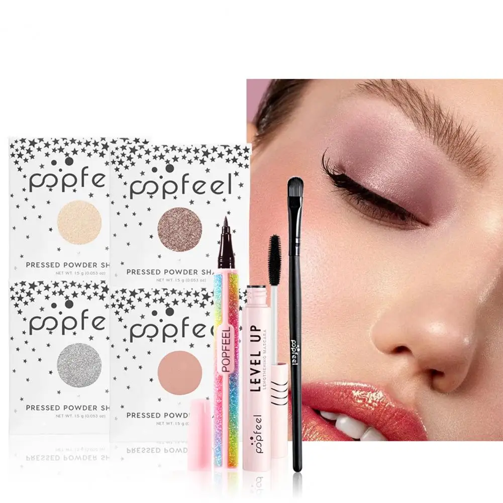 Make-Up Set Voor Vette Huid Veilig Zachte Make-Up Set Verbeteren Schoonheid Met Een Niet-Vegen Gezicht Make-Up Set Concealer Eyeliner Voor Veilig