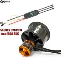 QX-MOTOR QF2611 12 Blades Ducted Fan 50mm EDF CW CCW Brushless Motor with 3S-4S ESC For Remote Control Toy Accessories