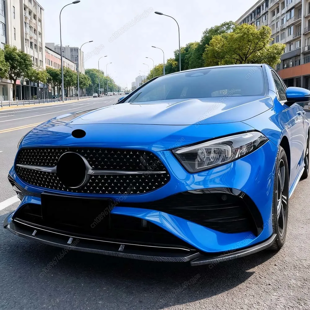 

Для Mercedes Benz W177 A180 A200 A35 AMG 2023-2025 ABS тюнинг автомобиля передний бампер губный сплиттер диффузор Bodykit спойлер защитная крышка