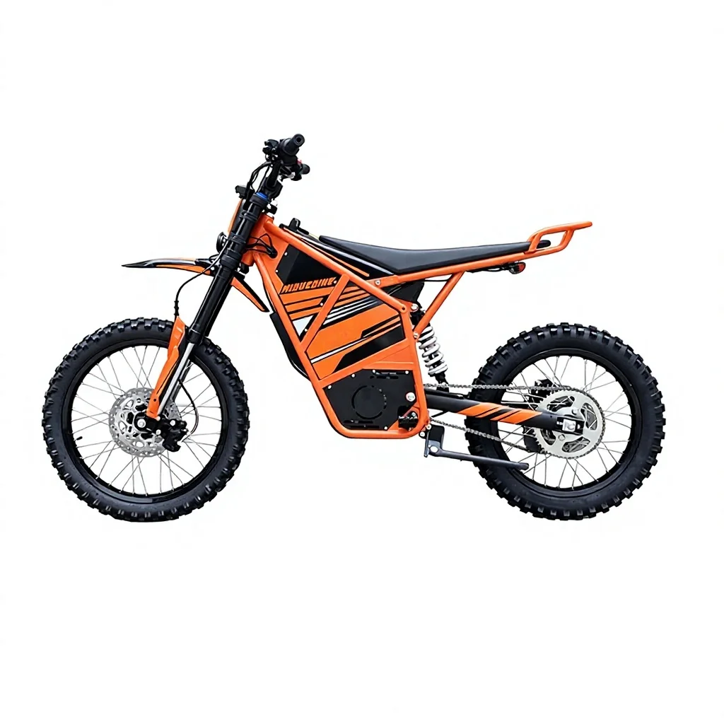 Miduebike New MD-2X Electric Dirt Bike 72V 8000W Mid Drive 40Ah Lithium Battery Hydraulic Disc Brakes Mountain Bike