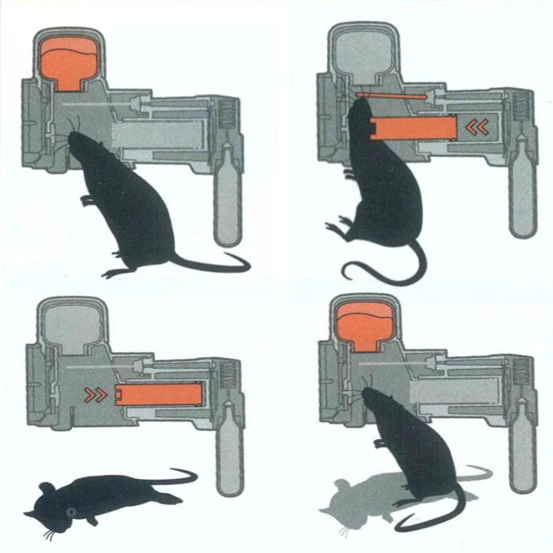 Imagem -05 - Kit de Máquina de Armadilha de Rato Automático Inteligente Ratoeira Humana Controlador de Ratos Não Venenoso Armadilha de Pragas em Casa Cilindros