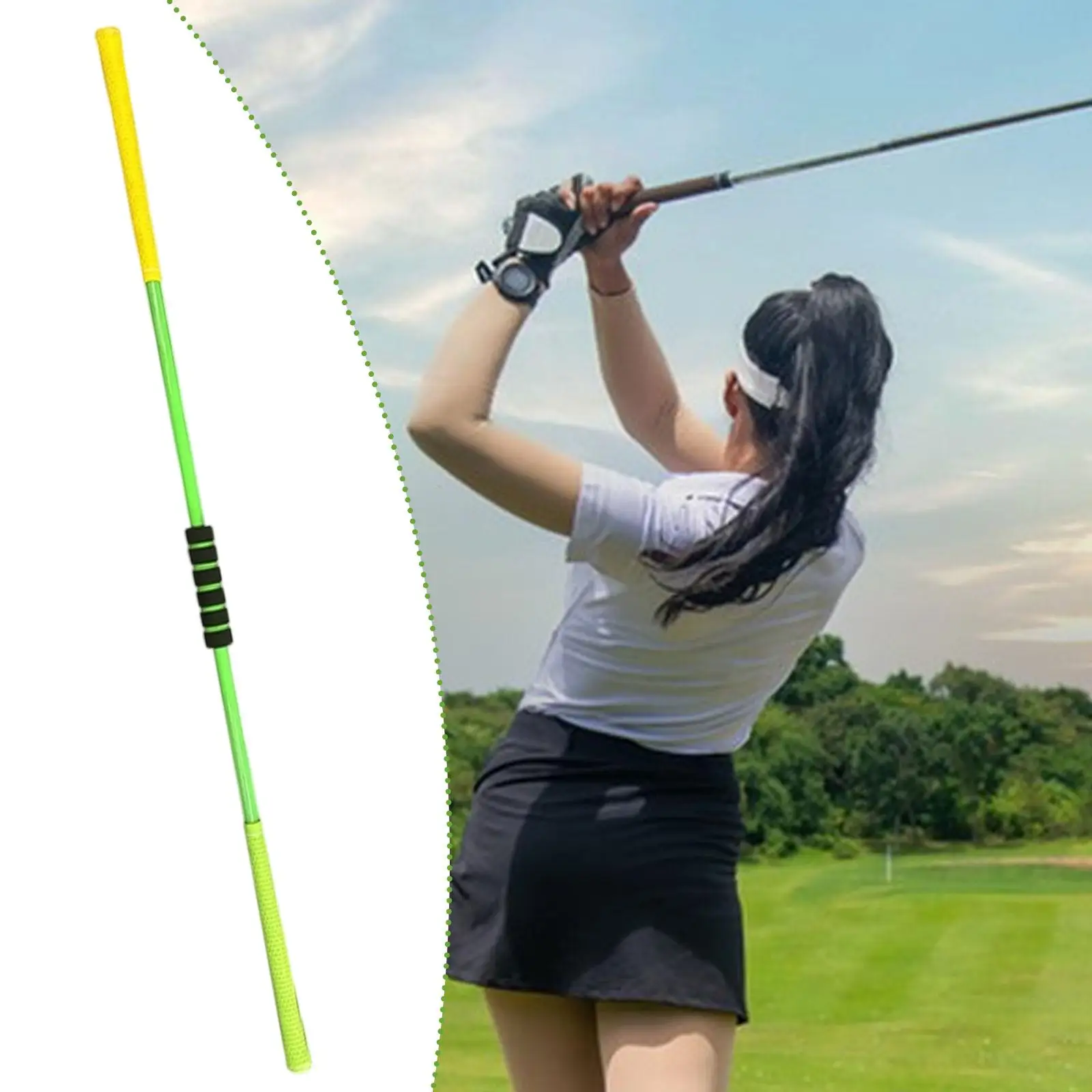

Golf Swing Stick Sliding Stick Non Slip Lightweight Training Tool Practice Club for Flexibility Rhythm Tempo Golf Equipment