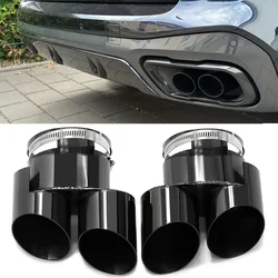 1 Pair Quad Exhaust Tip For BMW X5 G05 X6 G06 X7 G07 Exhaust System Tailpipes Muffler Stainless Steel No Welding Tips