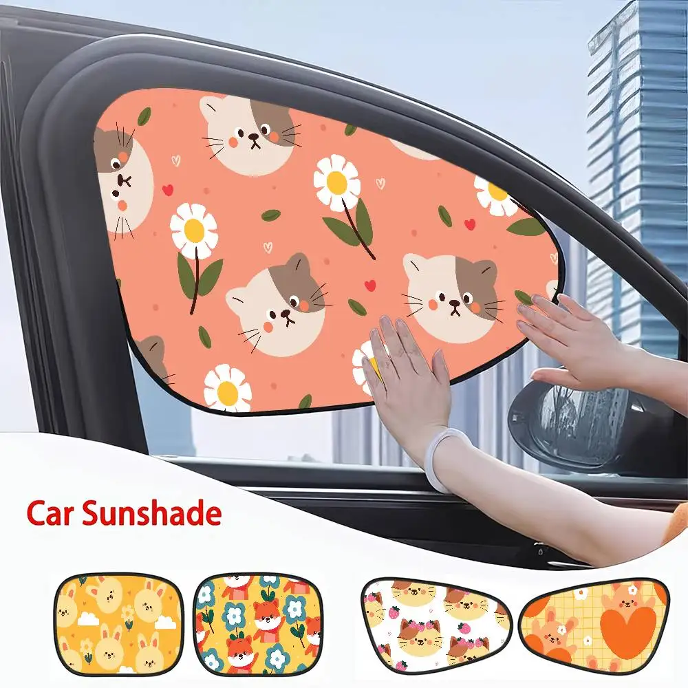 

Cartoon Animal Print Fashion Car Sunshade - Universal Folding Windshield Visor, Auto Accessories