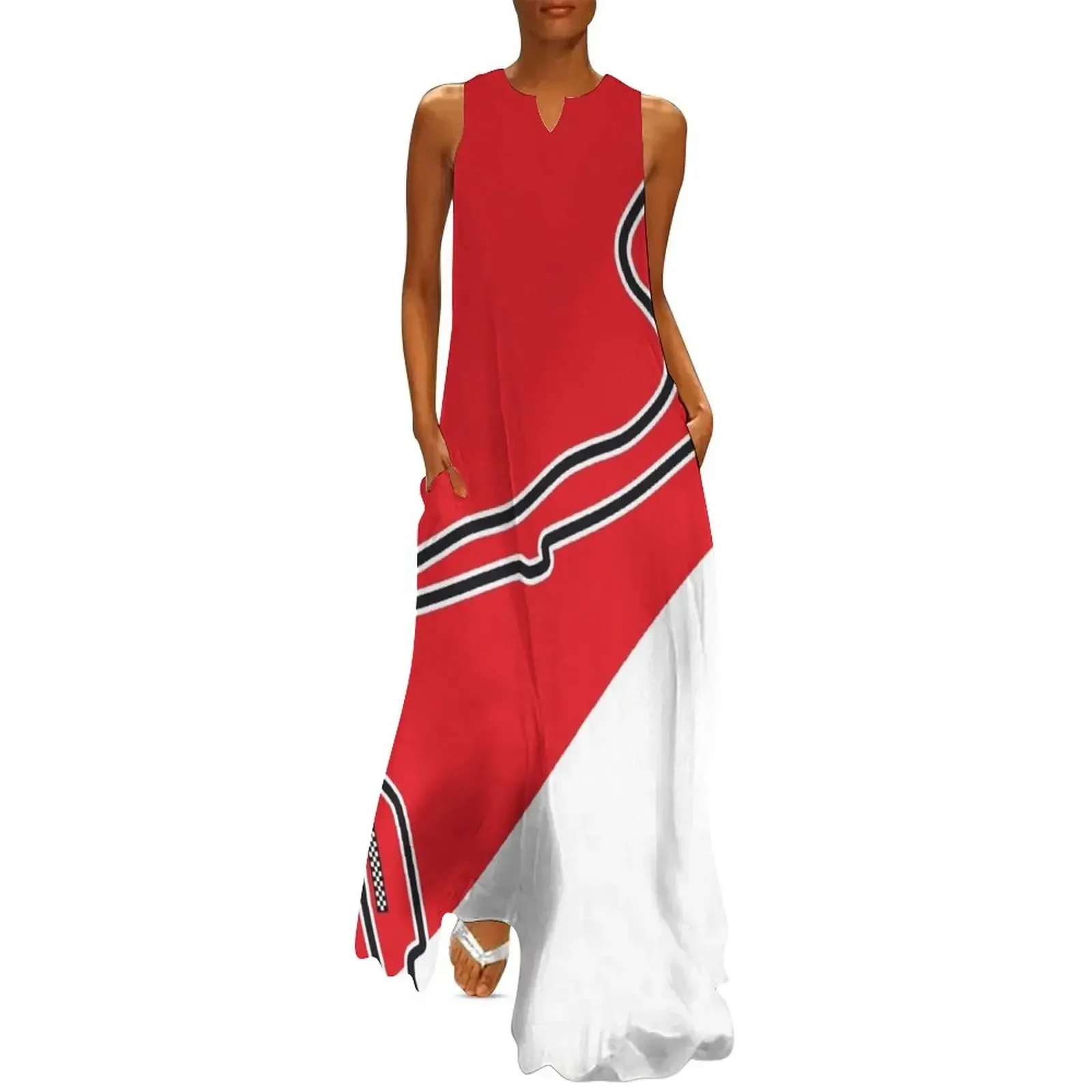 

Monte Carlo Racetrack Long Dress dress for women Female dress women's elegant loose dresses