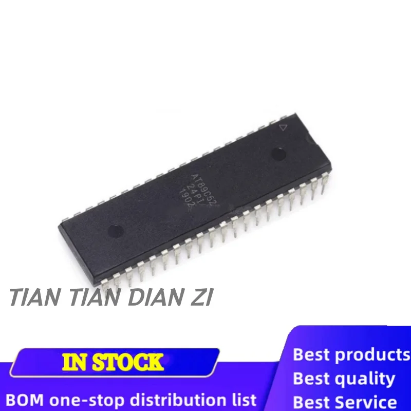 1pcs/lot AT89C52-24PI AT89C52-24P1 DIP40 packaging ic chips in stock